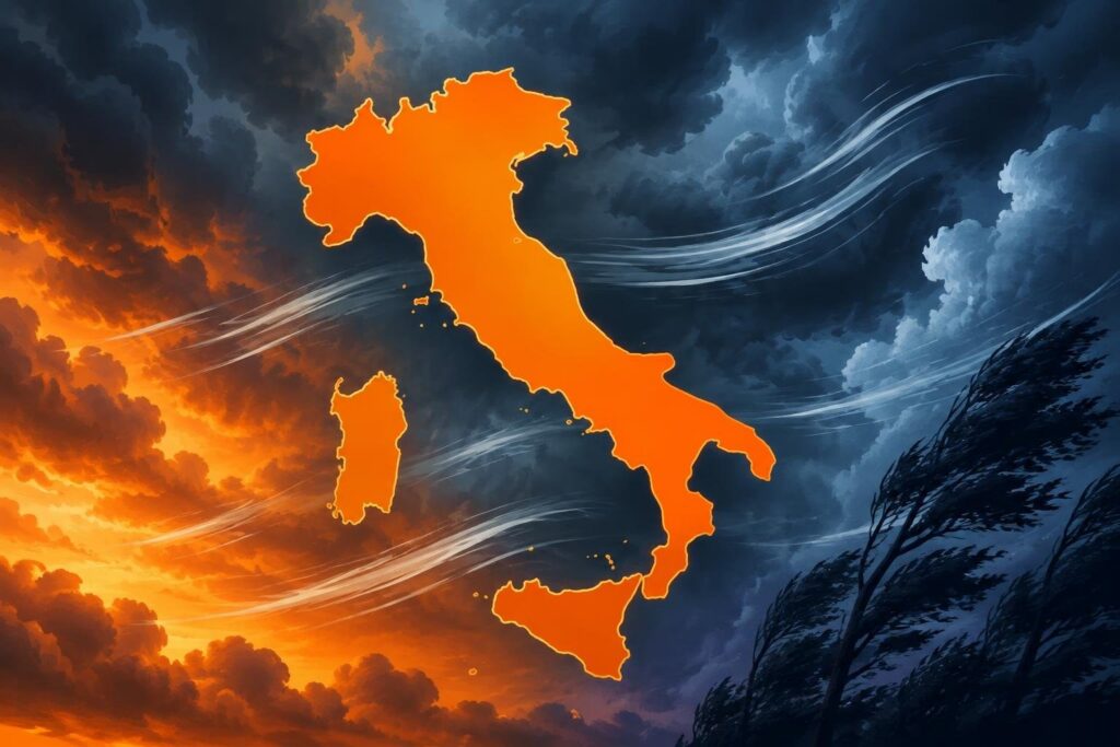 Allerta arancione per vento su Sardegna il 21 ottobre