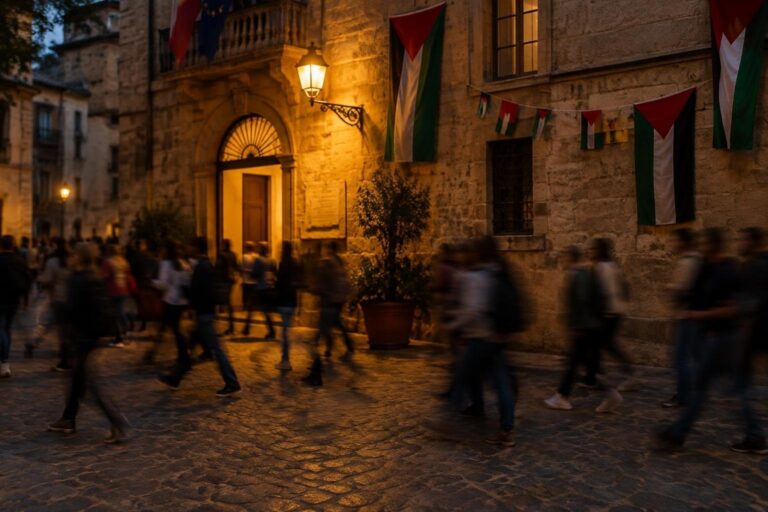 Proteste sardine contro gli attacchi a Gaza e il ddl antisemitismo