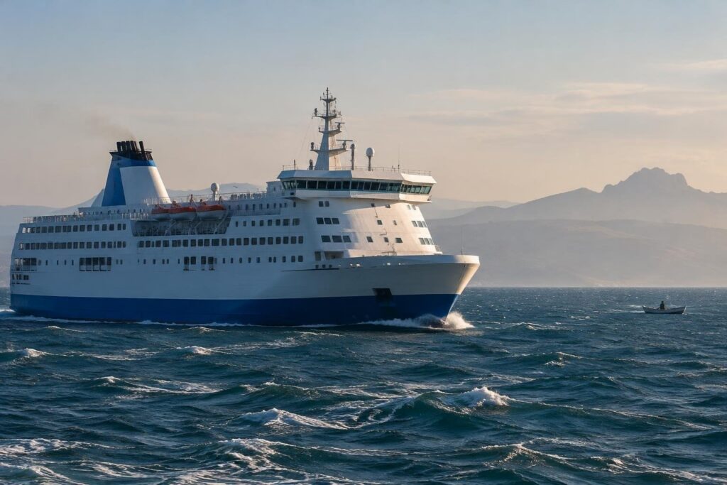 Traghetto verso Porto Torres costretto a varare a Olbia dal vento
