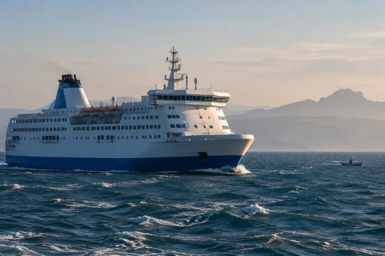 Traghetto verso Porto Torres costretto a varare a Olbia dal vento