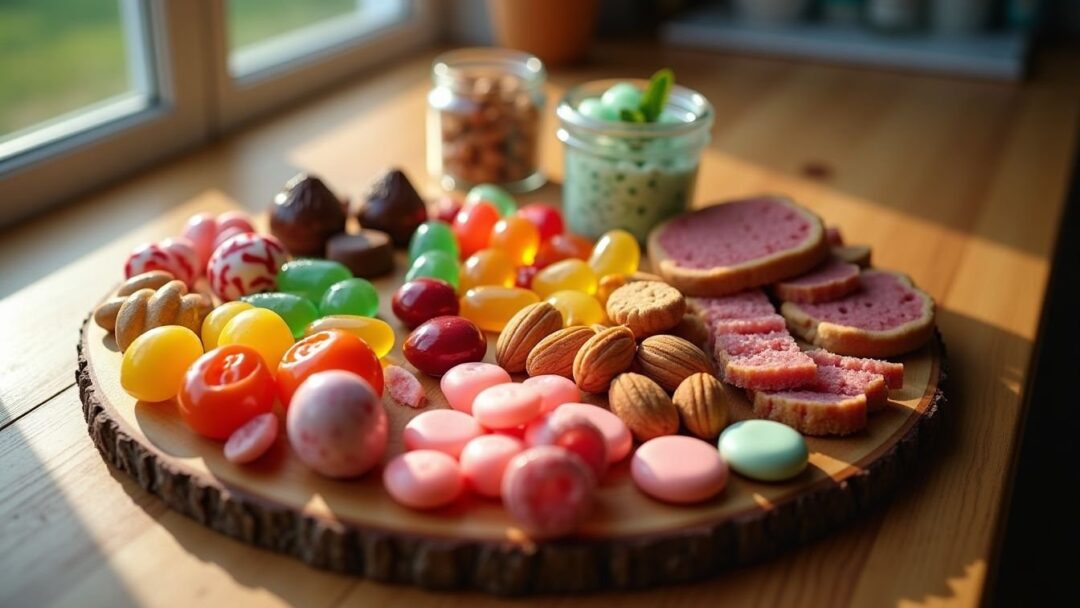 Sweet hostess how-to for candy charcuterie boards