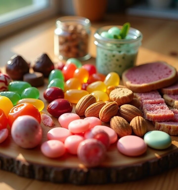 Sweet hostess how-to for candy charcuterie boards