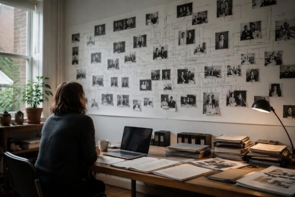 Creating bias-aware timelines using public records and interviews
