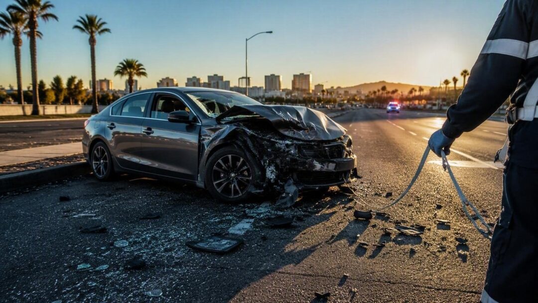 Fiery Tesla crash west of Las Vegas Strip critically injures two