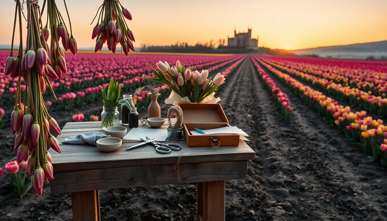 Dry tulips and visit tulip fields: techniques, styling and top northern Italy destinations