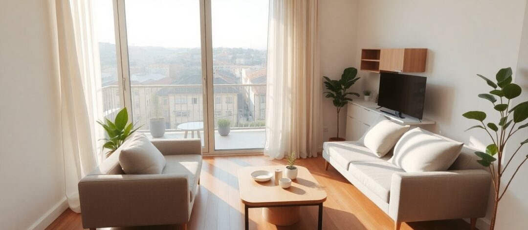 Bright one-bedroom apartment for rent in Pomezia with large balcony