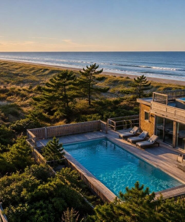 Fire Island Pines Oceanfront Home with Boardwalk and Rooftop Hot Tub