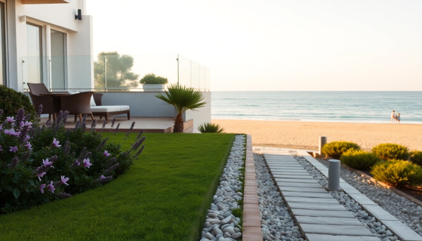Appartamento in prima fila sul lungomare di Alba Adriatica con giardino esclusivo
