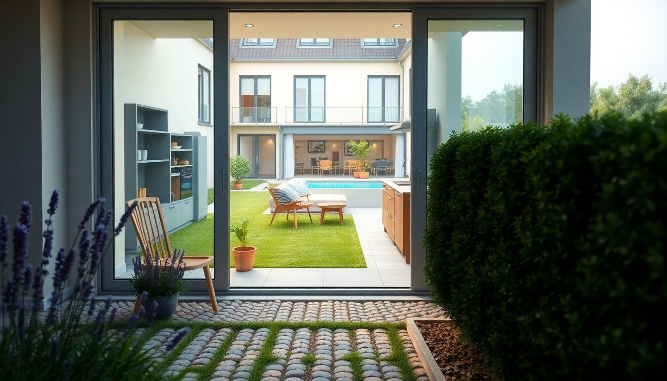 Bilocale piano terra con giardino privato e box in residence signorile