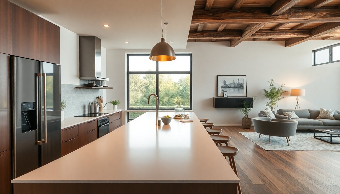 Cucina con penisola: soluzioni pratiche per un living contemporaneo