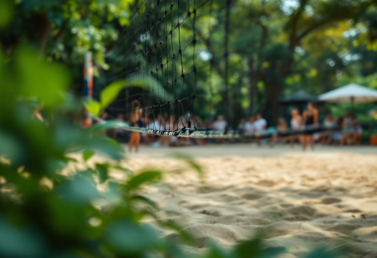 Giocatori di pallavolo in azione durante una partita
