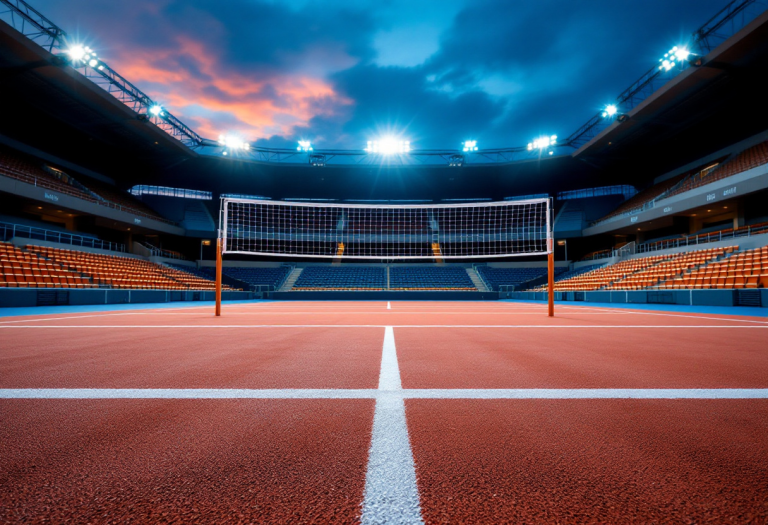 Giocatori in azione durante il big match di Serie B1