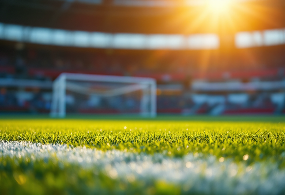 Artem Dovbyk durante l'allenamento con la Roma