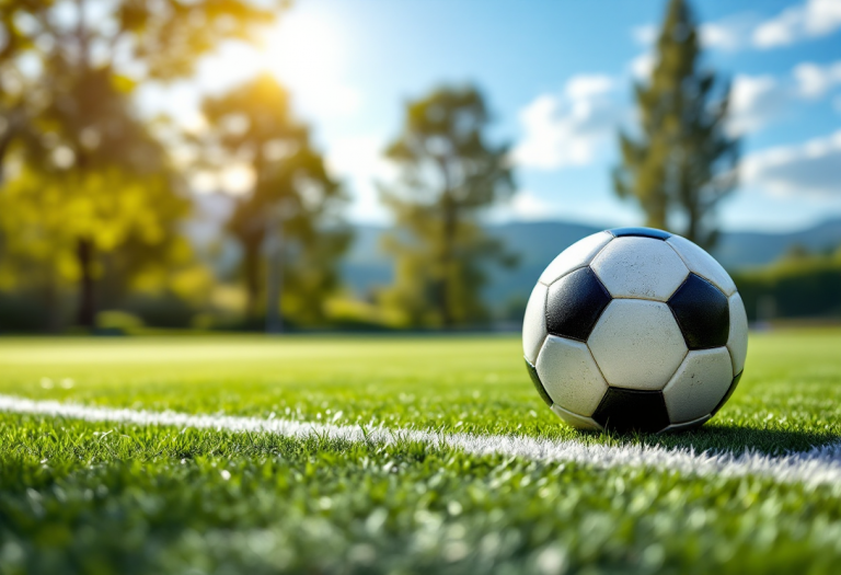 Giocatori di calcio in azione nel Cilento