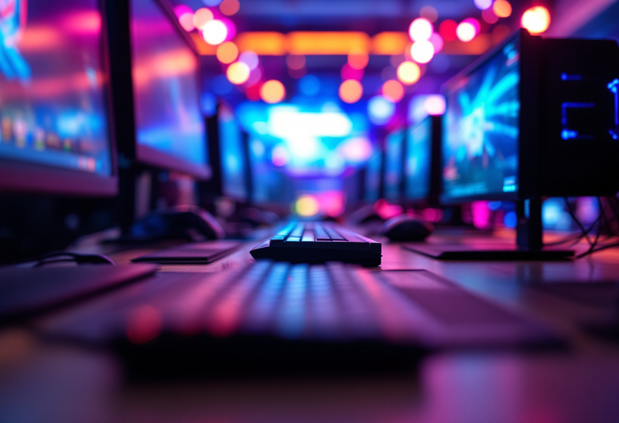 Giovani che giocano in un centro esports a New Orleans