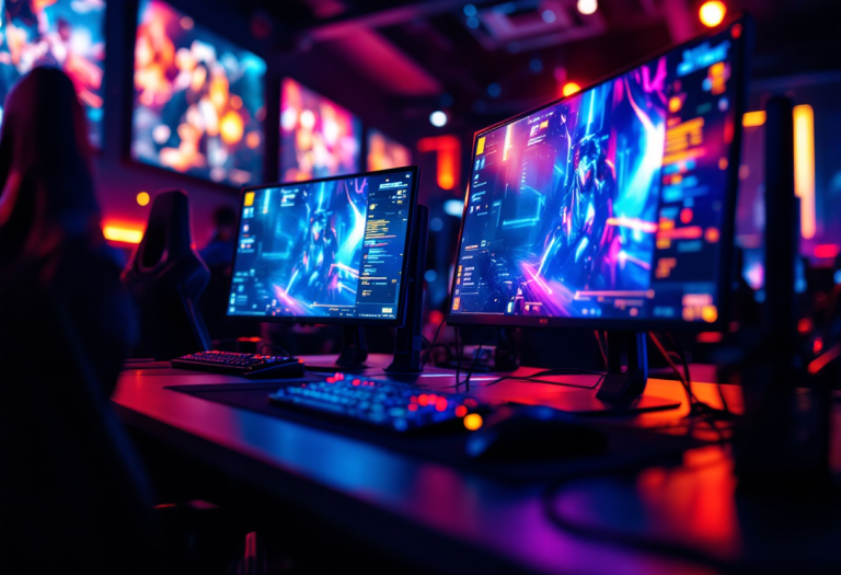 Giovani studenti coinvolti negli esports e nell'istruzione