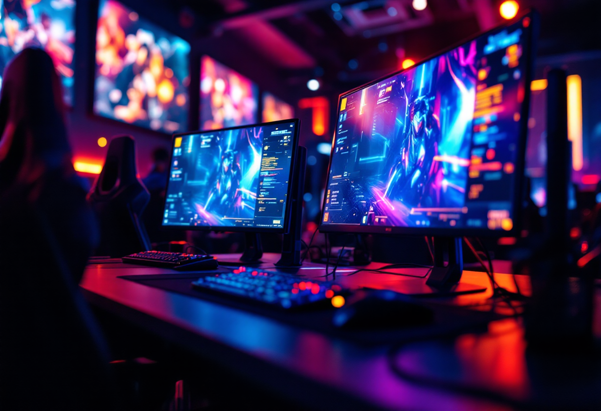 Giovani studenti coinvolti negli esports e nell'istruzione