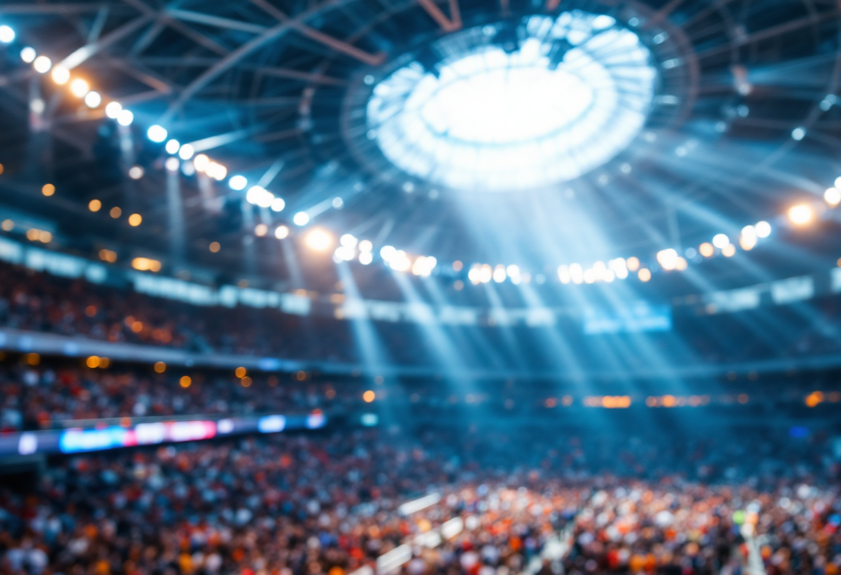 Immagine dell'evento di solidarietà al palasport Da Vinci di Brindisi