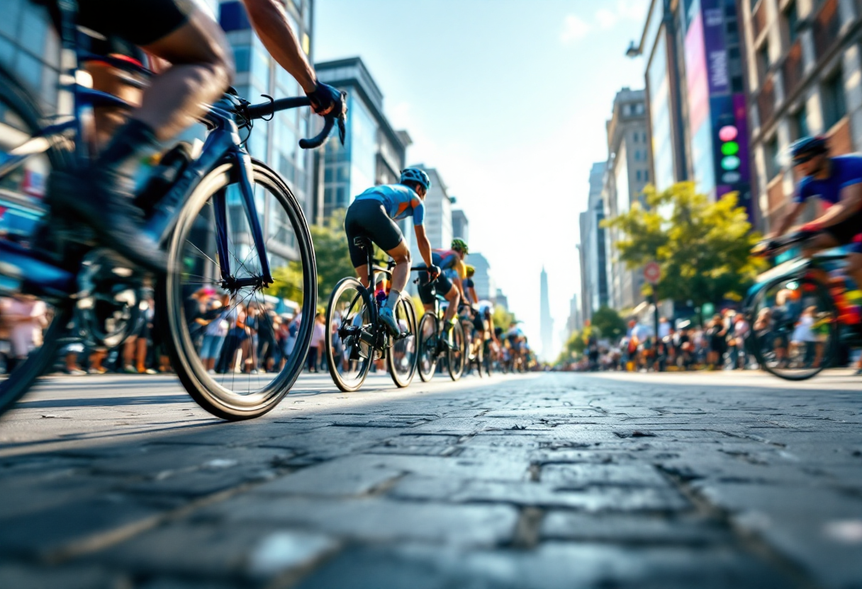 Ilaria Bergaglio in azione durante la corsa su strada