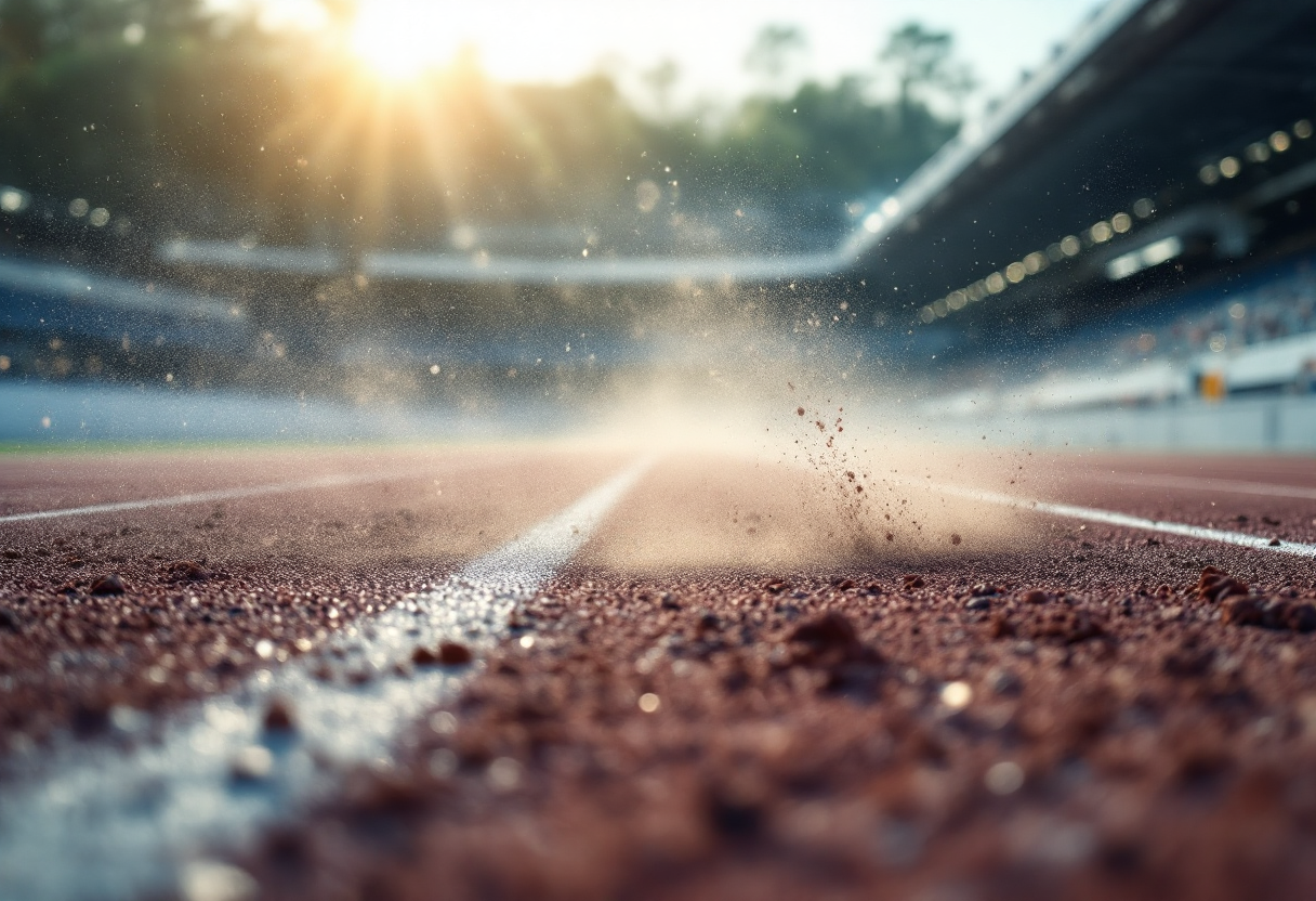 Atleti italiani festeggiano la vittoria nella staffetta mista