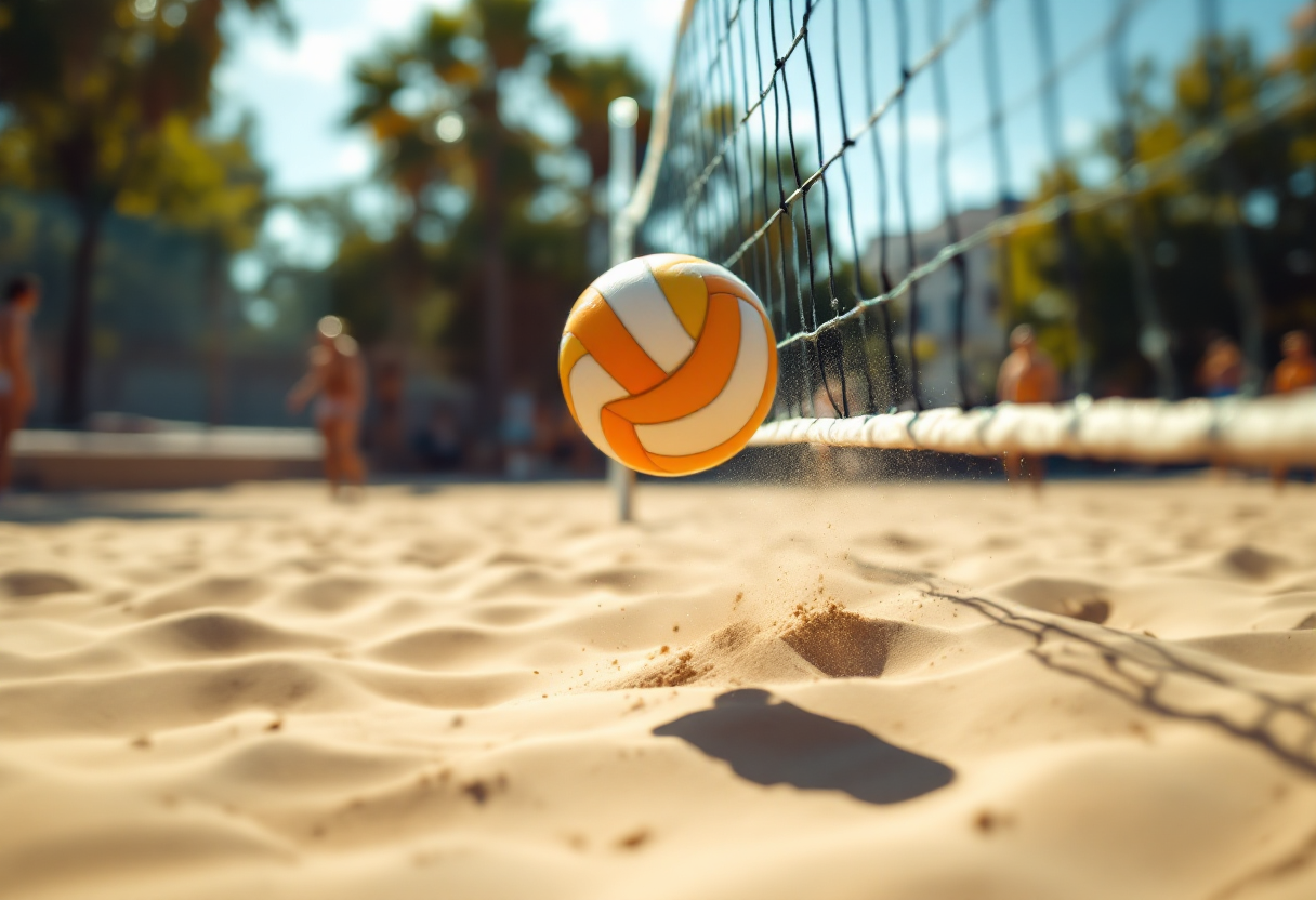 Giocatori del Messina Volley festeggiano la vittoria