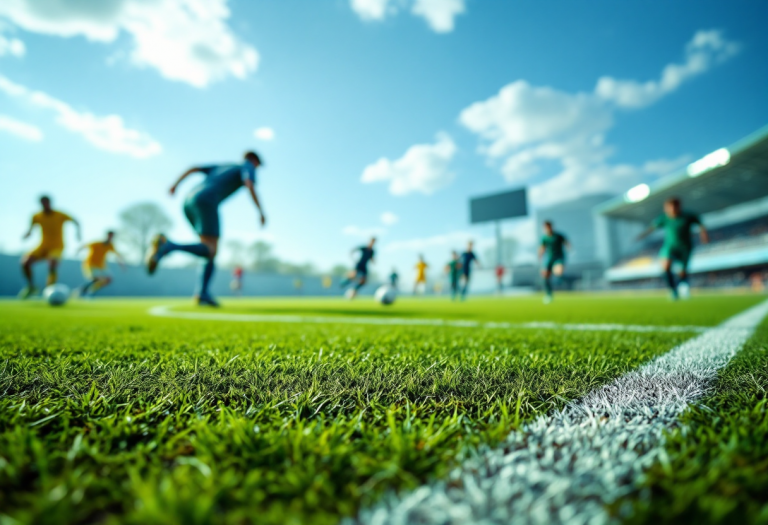 Attaccanti dilettanti in azione durante una partita