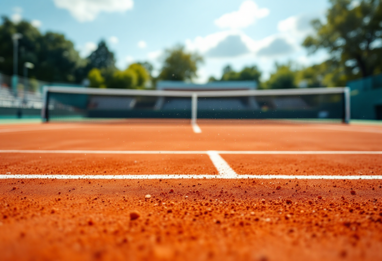 Qinwen Zheng durante un match di tennis prima del ritiro