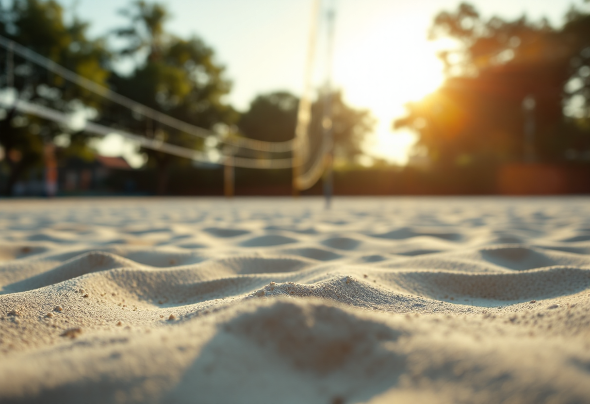 Giocatori in azione durante il campionato di pallavolo misto CSI Sondrio