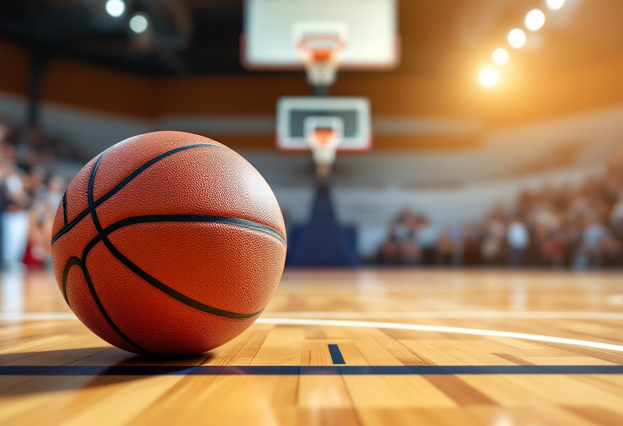 Giocatrici in azione durante la nona giornata di basket femminile