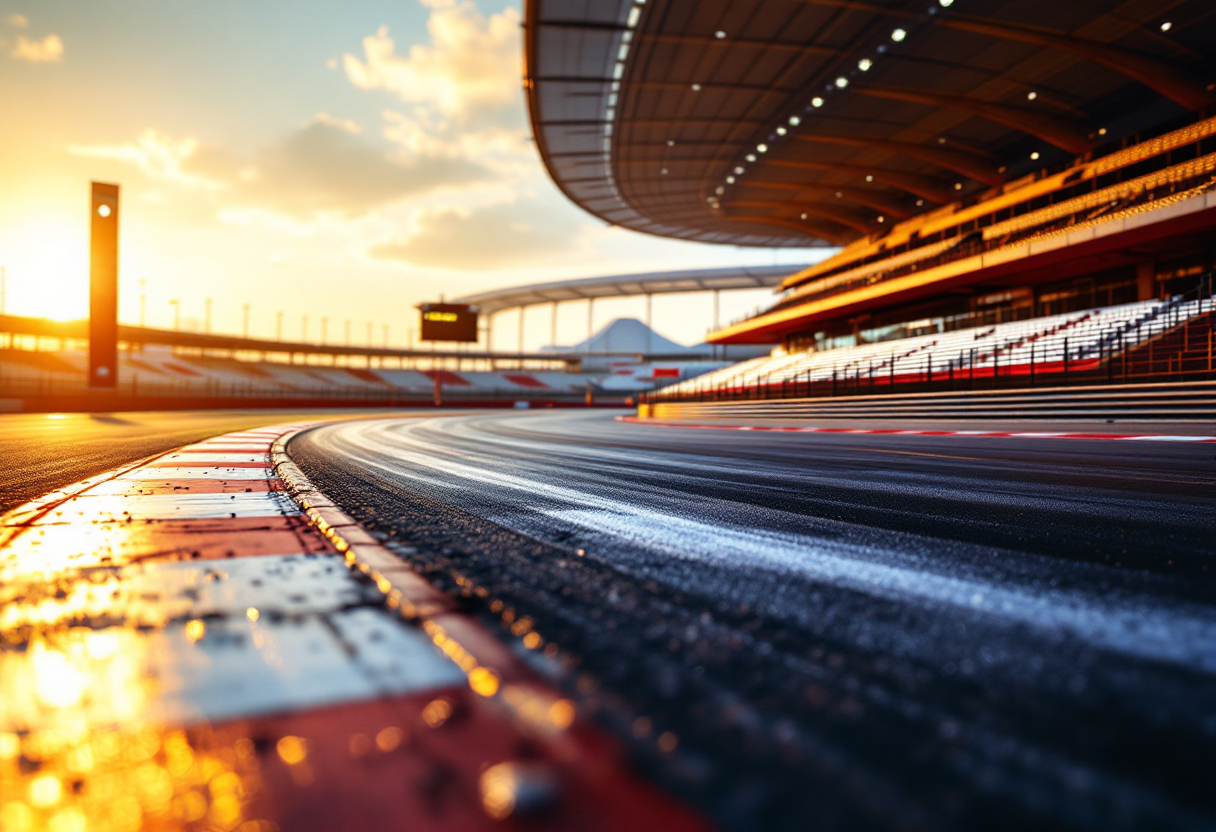 Piloti di Formula 1 in azione durante i test a Yas Marina
