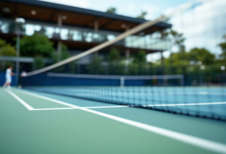 Giocatori in azione alla United Cup 2024 di tennis