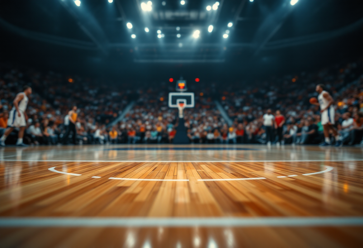 Virtus Bologna e Crvena Zvezda in azione durante la partita