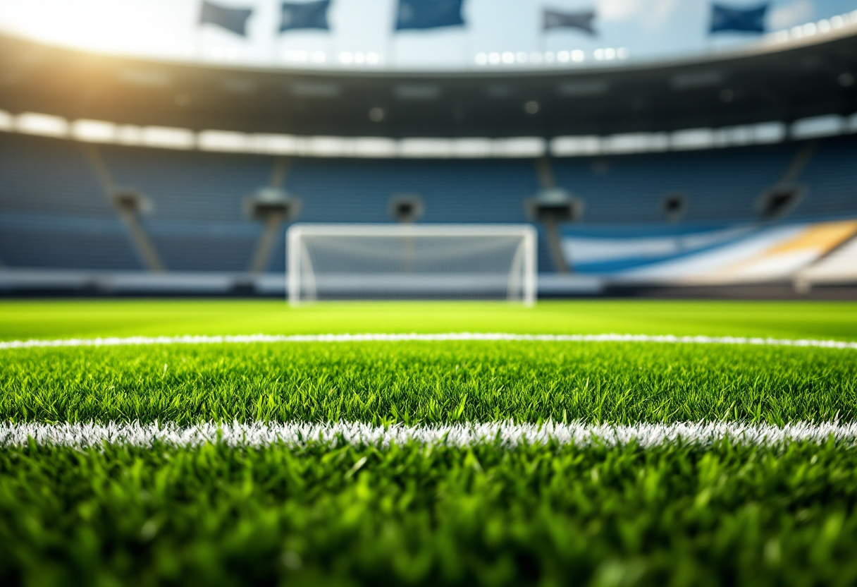 Giocatori in azione durante una finale di Coppa a Piacenza