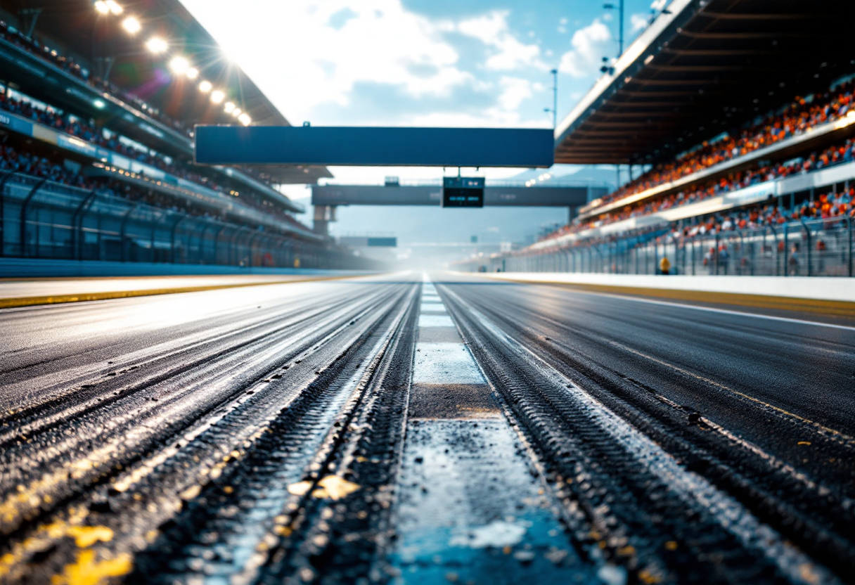 Lewis Hamilton al volante di una Ferrari durante il suo esordio