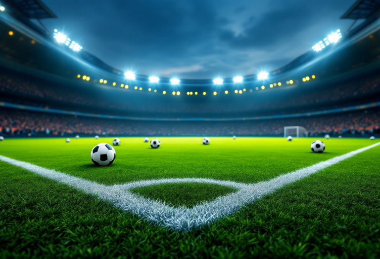 Giocatori del Milan e dell'Inter durante il derby di Milano