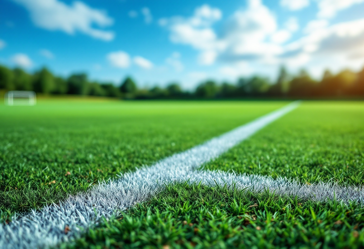 Giocatori in azione durante il derby di Serie C