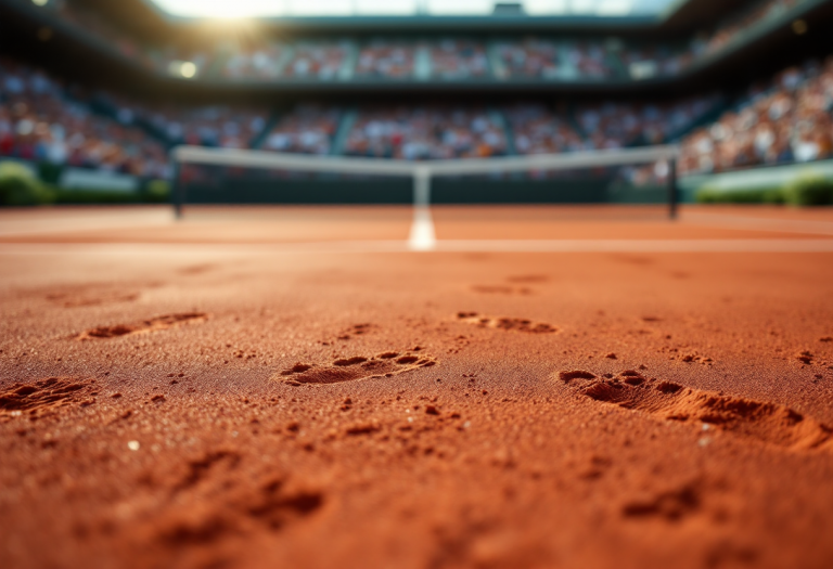 Jasmine Paolini in azione al WTA 1000 di Doha