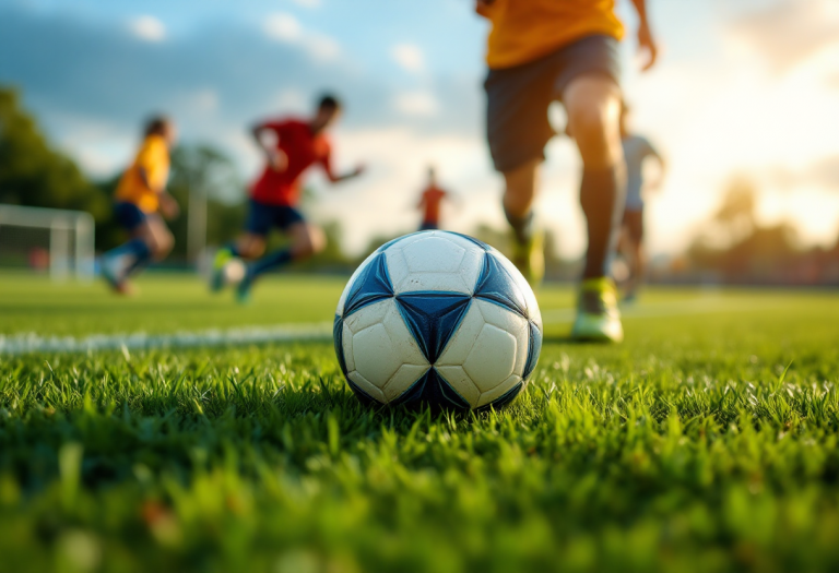 Giocatori in azione nella Kings League di calcio a 7