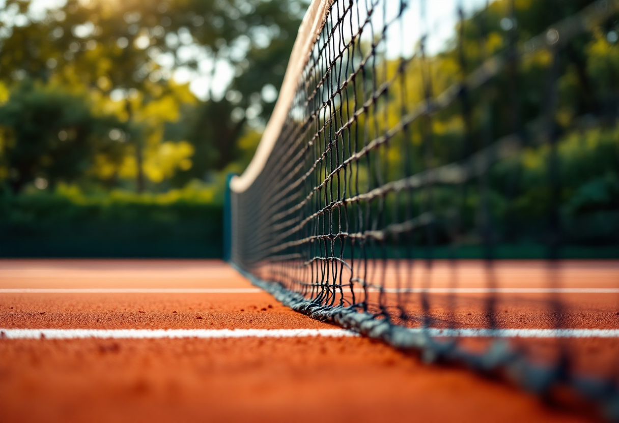 Emma Raducanu durante un match ad Abu Dhabi