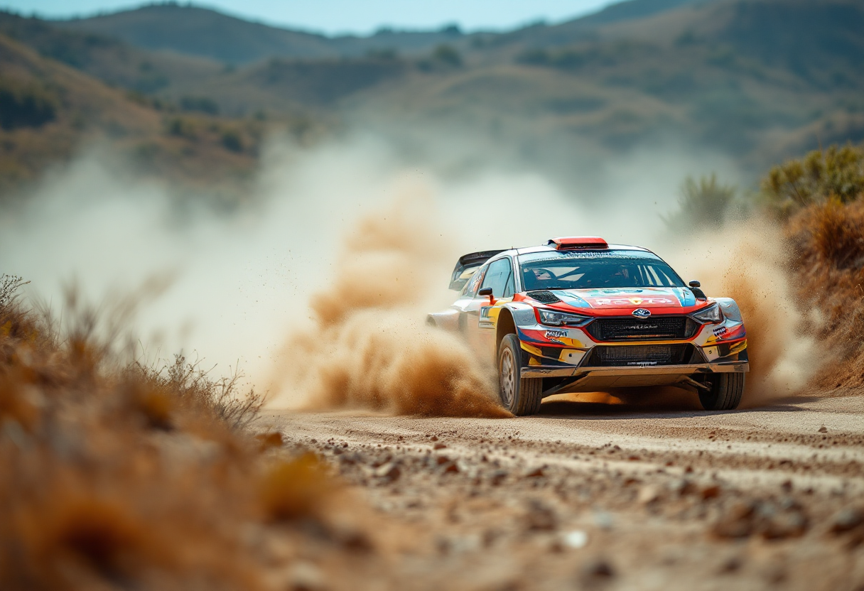 Auto da rally del Team K Sport in azione