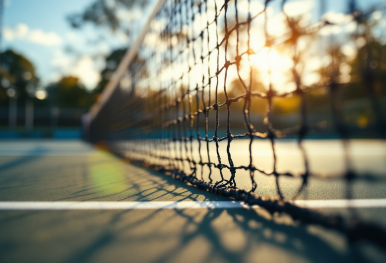 Giocatori italiani di tennis durante una competizione internazionale