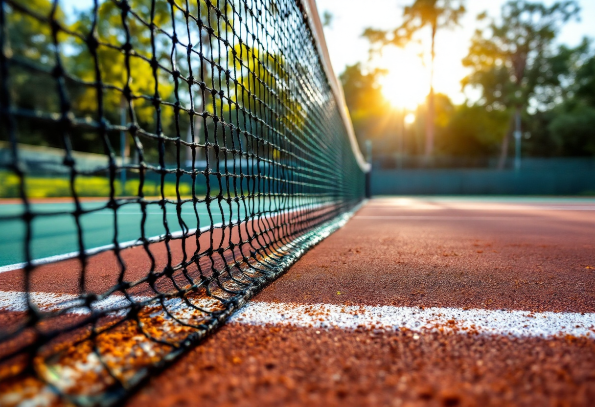 Alexander Zverev in campo durante una partita di tennis