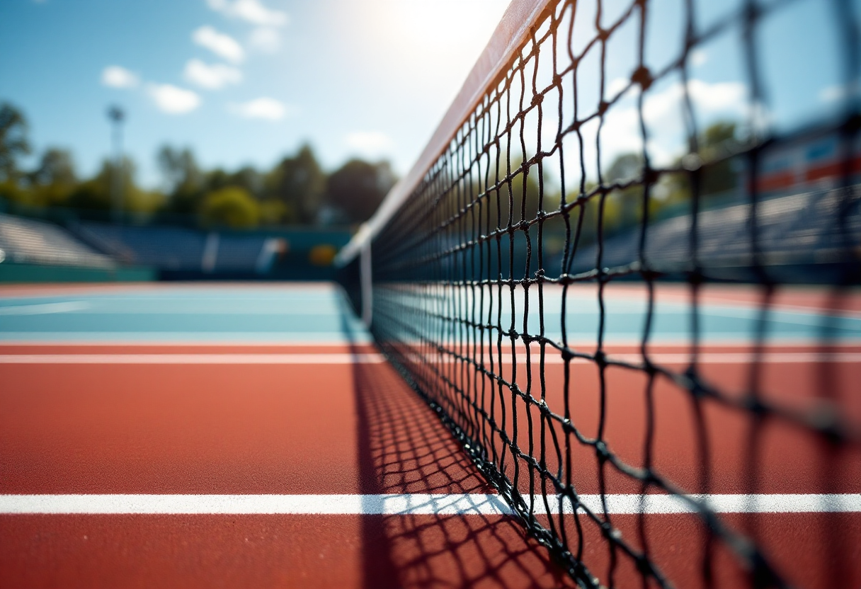Djokovic in campo con Tursunov durante un'intervista