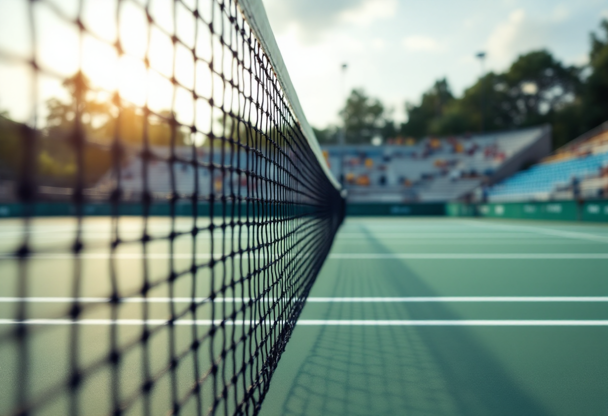 Elena Rybakina e il suo allenatore Stefano Vukov in azione