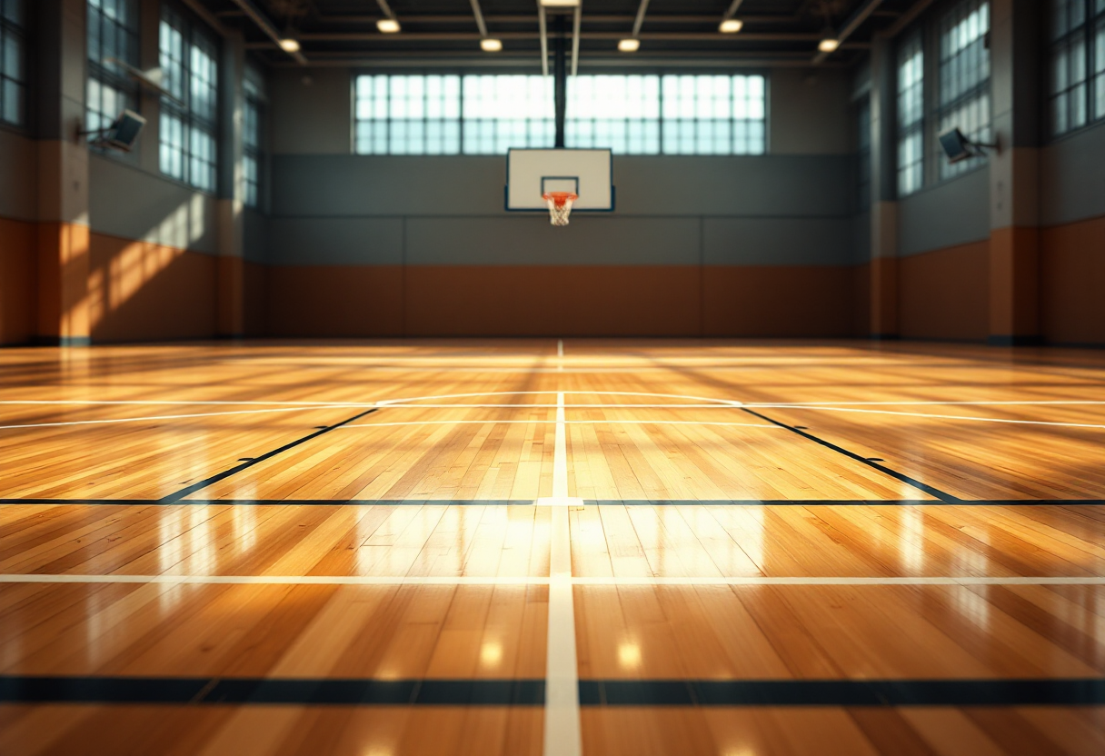 Giocatori in azione durante una partita di EuroLeague