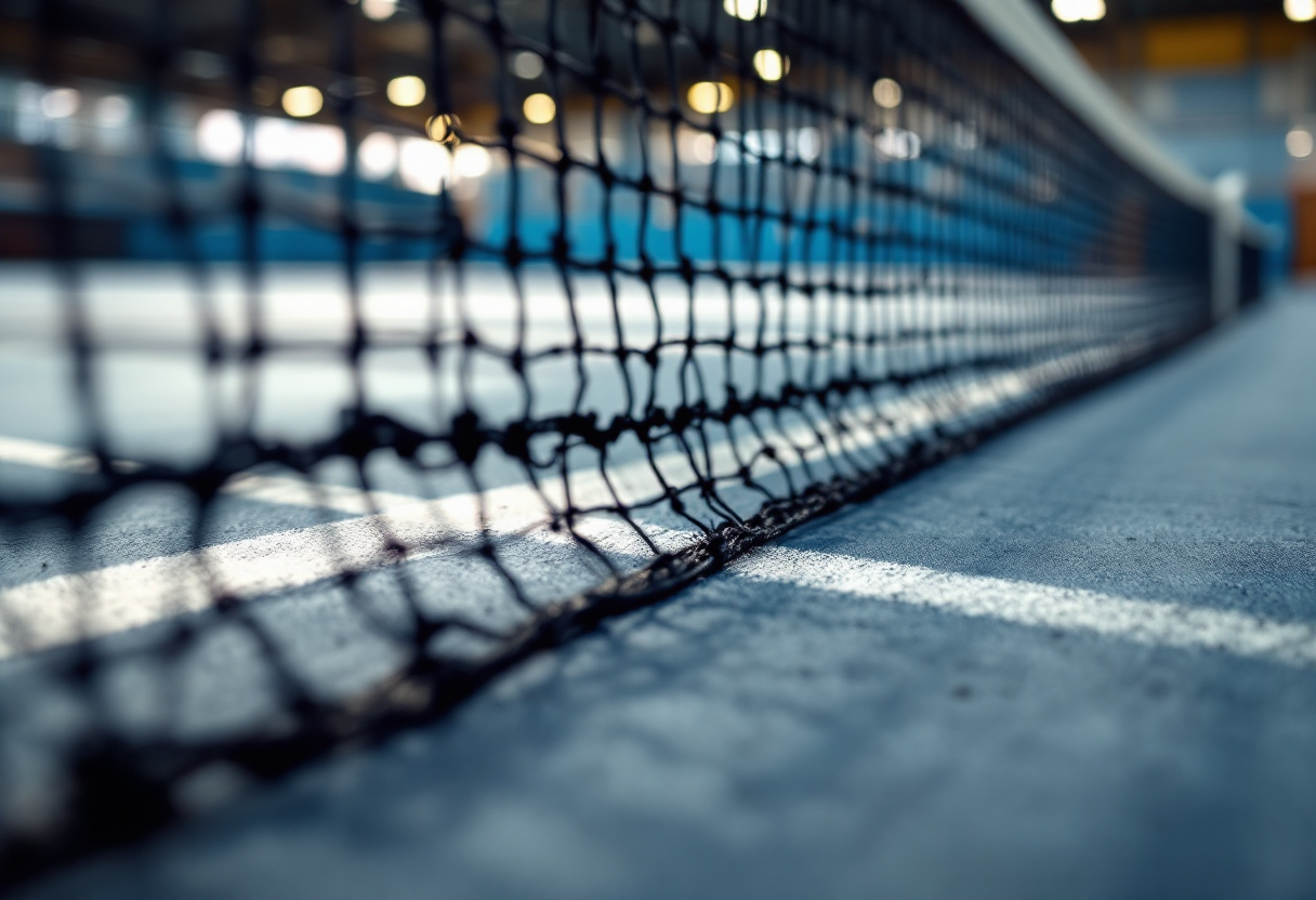Giocatori di tennis in azione al Cemento USA Stadium