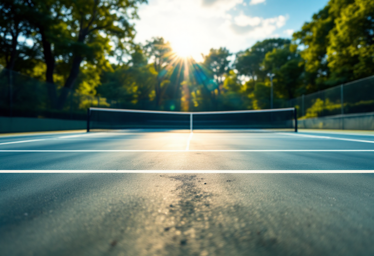 Giocatori di tennis in azione al USA Cemento Stadium