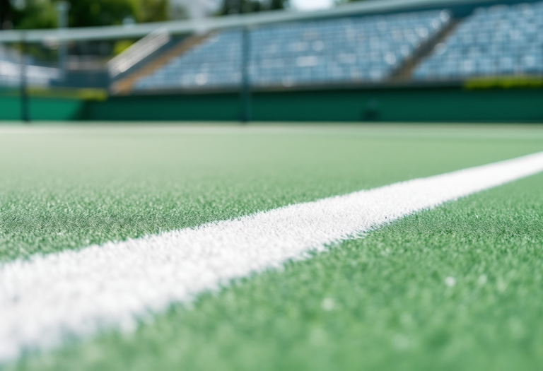 Federico Cinà e Lorenzo Carboni in azione sul campo da tennis