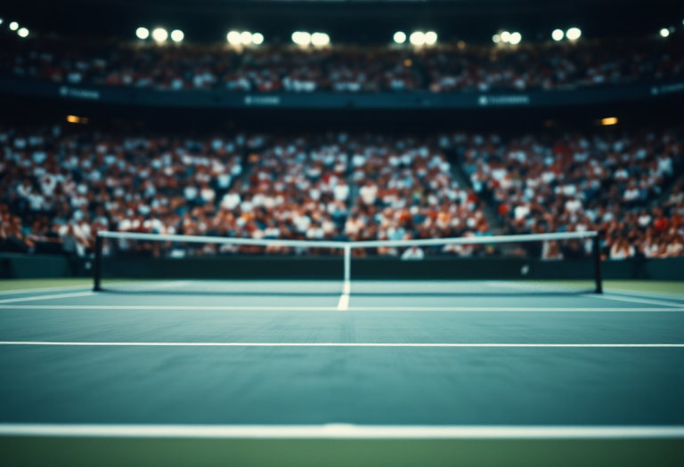 Giocatrici di tennis femminile italiano in azione
