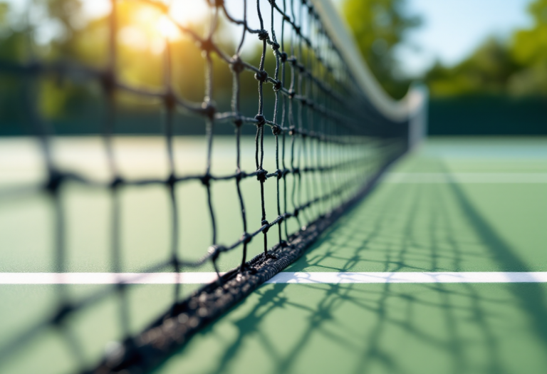 Giovani tennisti emergenti in azione sul campo da tennis